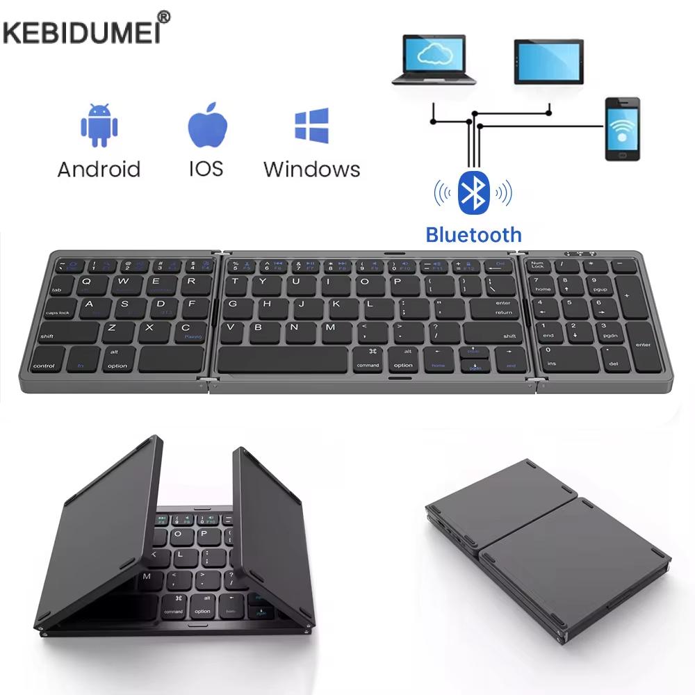 Gaming Keyboard Budget - Katlanabilir Kablosuz Bluetooth Klavye Şarj Edilebilir
