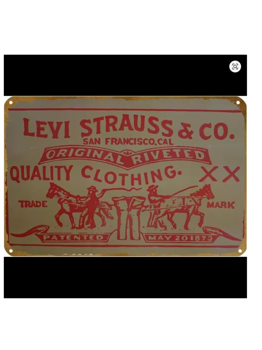 Brass Weight Plate - Levi Strauss Co Vintage Metal Tabela