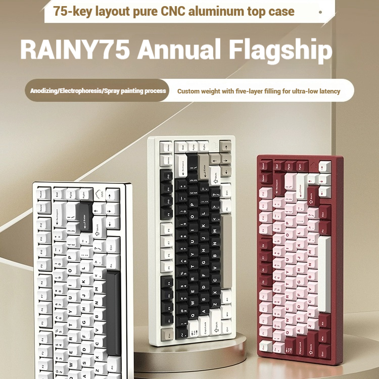 Gaming Keyboard Esports - Kablosuz Bluetooth RAINY75 Özelleştirilmiş Oyun Klavyesi