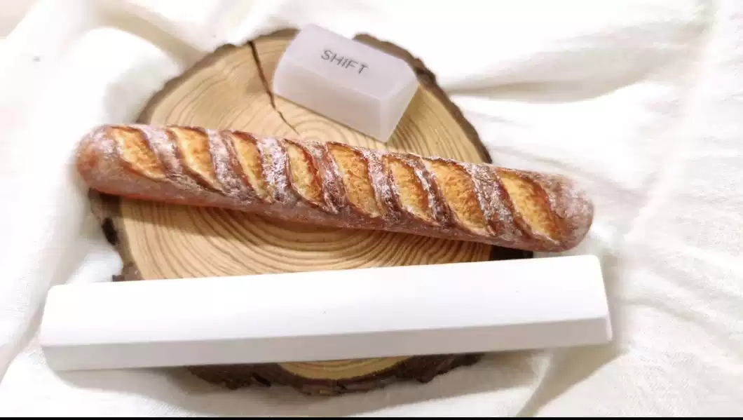 Gaming Keyboard Mechanical - Baguette Food Artisan Spacebar Tuş Başlığı