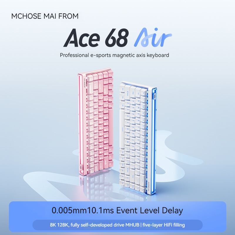 Gaming Keyboard Esports - Mchose Ace68 Air Manyetik Eksenli Mekanik
