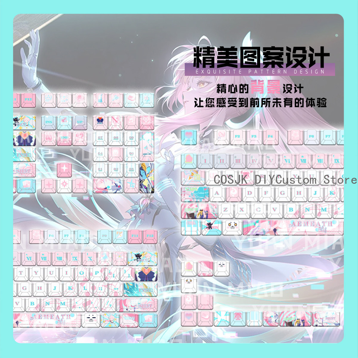 122 Tuşları Anime Wuthering Wa - Gaming Keyboard Mechanical incelemesi ve fiyatı