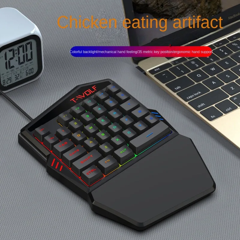 T-WOLF TF900 tek elle klavye t - Gaming Keyboard Mobile incelemesi ve fiyatı