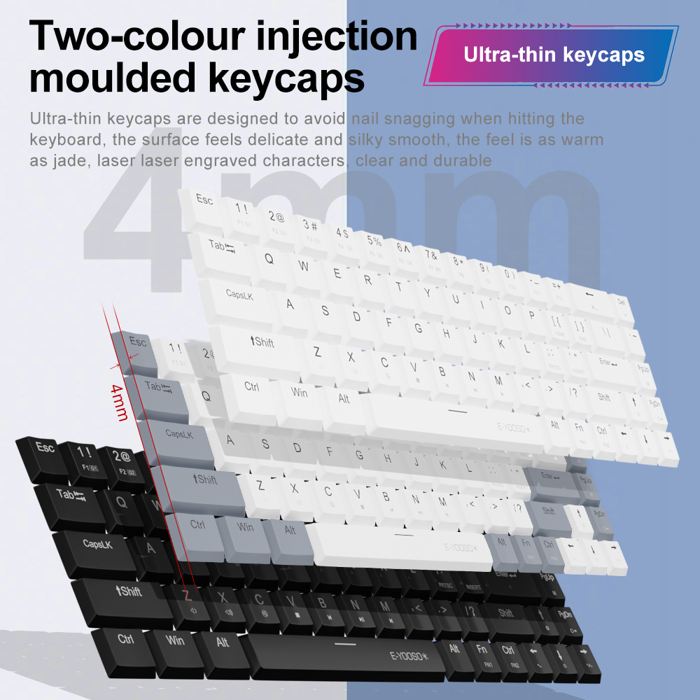 E-YOOSO A68 RGB Mini ince USB  - Gaming Keyboard Budget incelemesi ve fiyatı