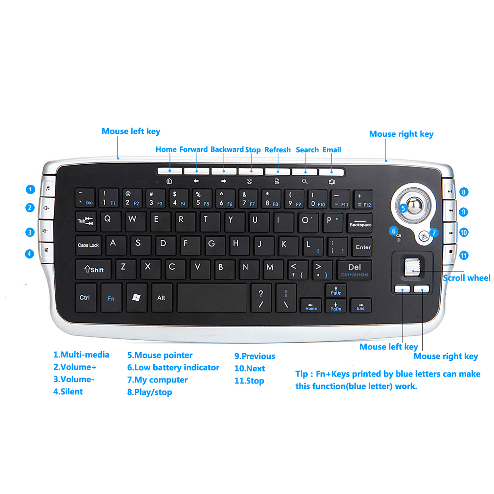 Jomaa Taşınabilir USB Kablosuz - Gaming Keyboard Budget incelemesi ve fiyatı