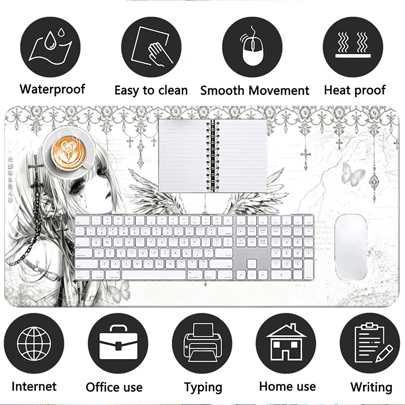 Deri Mousepad Siyah Beyaz Anim - Gaming Keyboard Esports incelemesi ve fiyatı