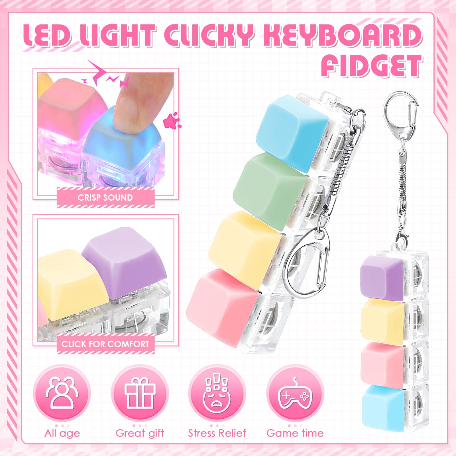 LED Işıklı Fidget Anahtarlık,  - Mechanical Switch Tester incelemesi ve fiyatı