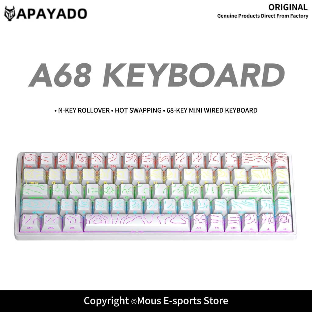 APAYADO A68 Kablolu Mekanik Kl - Gaming Keyboard Budget incelemesi ve fiyatı