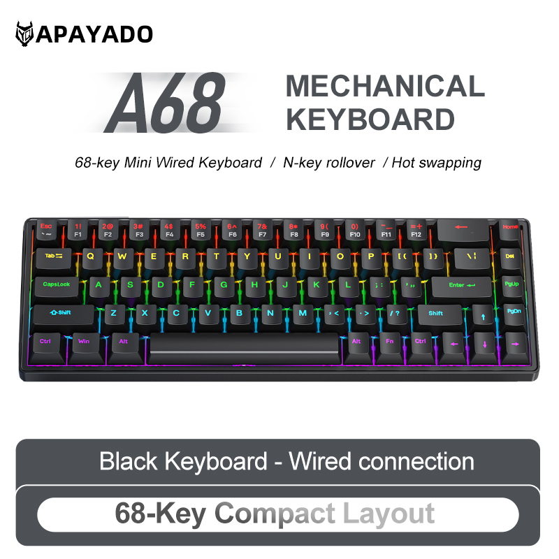 APAYADO A68 Kablolu Mekanik Kl - Gaming Keyboard Budget incelemesi ve fiyatı