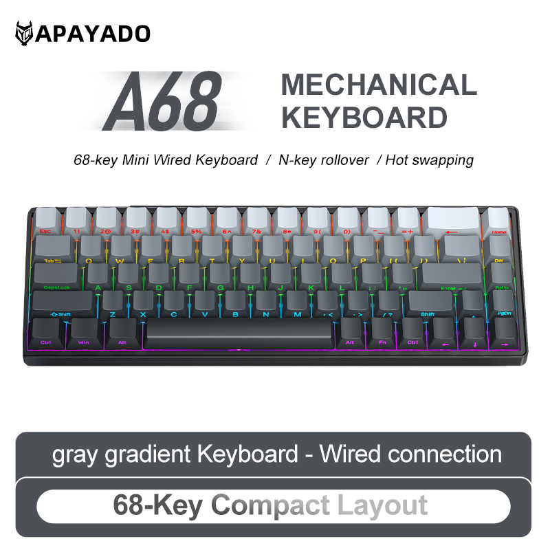 APAYADO A68 Kablolu Mekanik Kl - Gaming Keyboard Budget incelemesi ve fiyatı