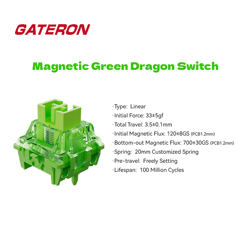 GATERON Manyetik Yeşil Dragon  - Gaming Keyboard Magnetic Switches incelemesi ve fiyatı